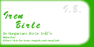 iren birle business card